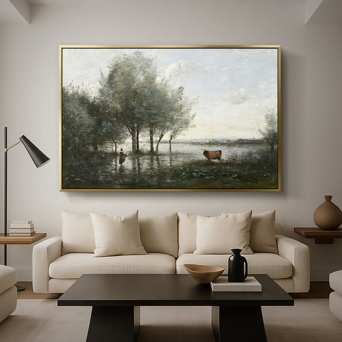 The Marsh (Le Marais), c. 1865-1870 - Floater Framed Canvas Print