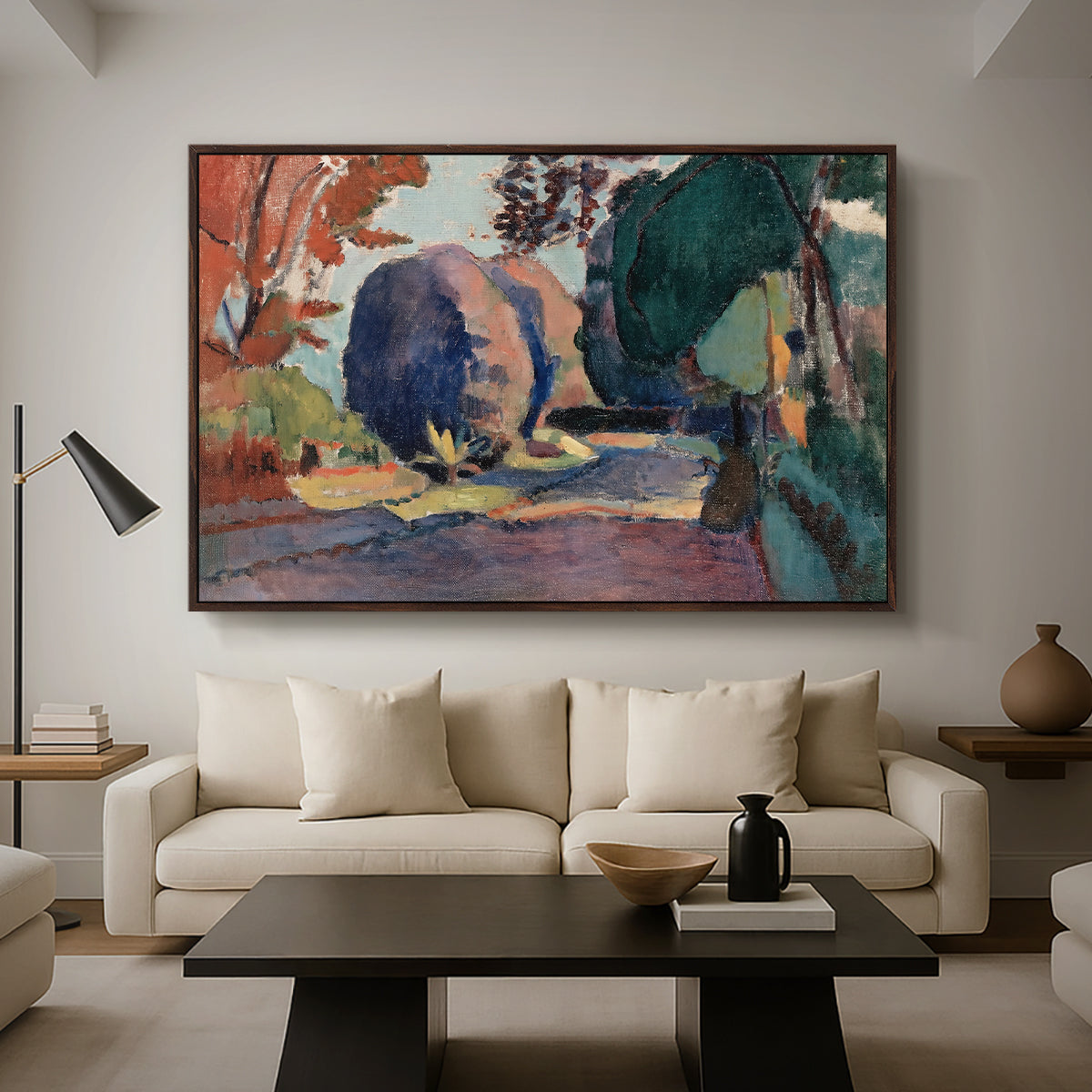 The Luxembourg Gardens, 1901 - Floater Framed Canvas Print