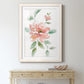 Peony Contour - Barnwood Framed Art Print