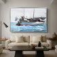 Taking on Wet Provisions, 1903 - Floater Framed Canvas Print