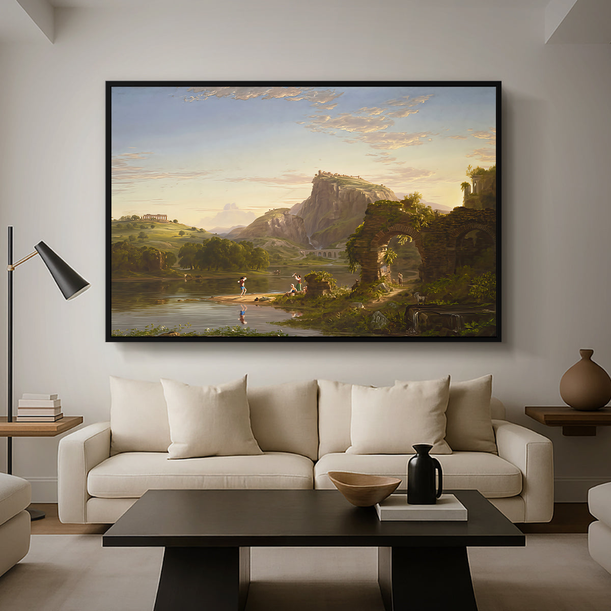 L'Allegro, 1845 - Floater Framed Canvas Print