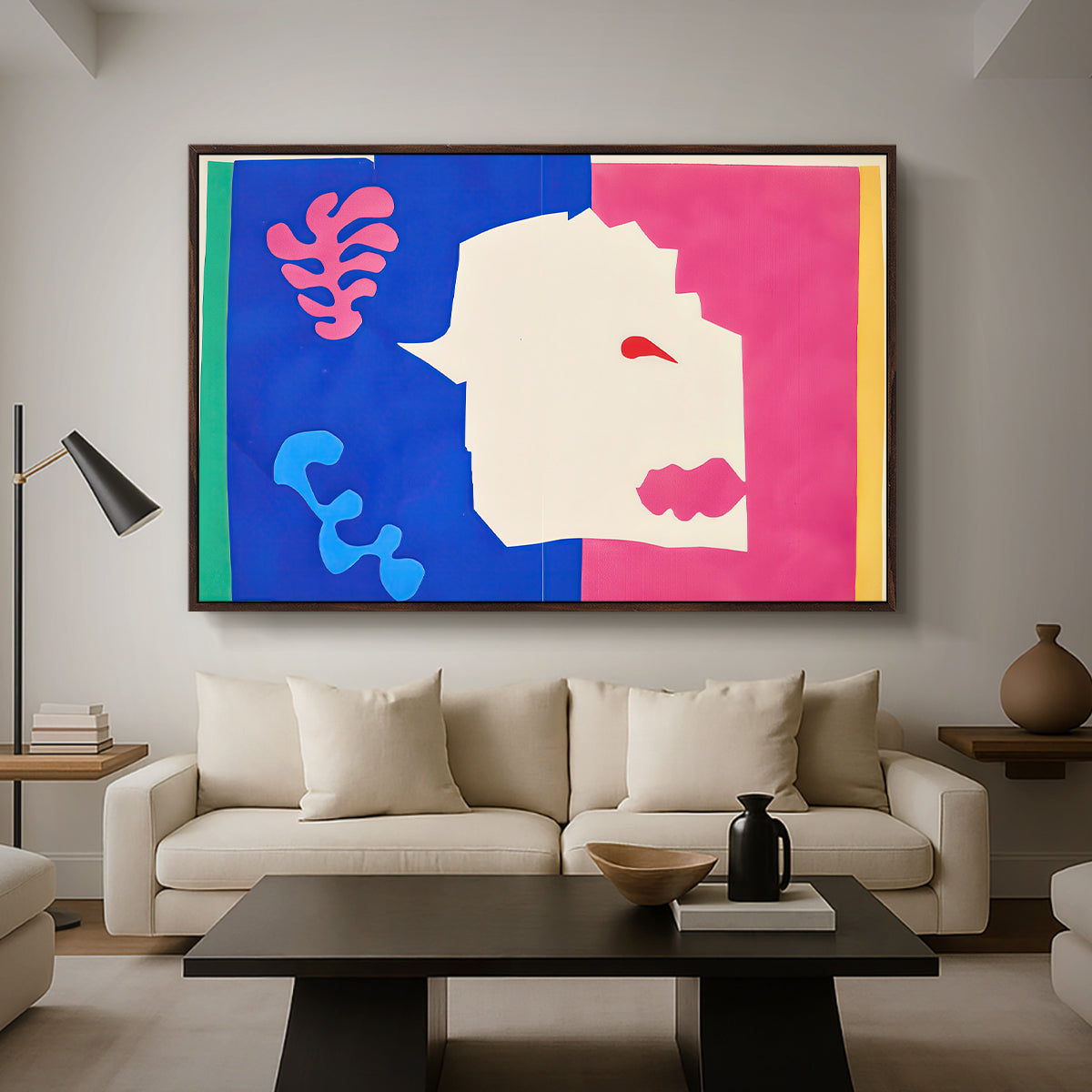 The Wolf (Le loup), from Jazz, 1947 - Floater Framed Canvas Print