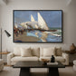 The Beach at Valencia, 1908 - Floater Framed Canvas Print