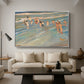 Children Playing on the Beach in Valencia, c. 1908 - Floater Framed Canvas Print