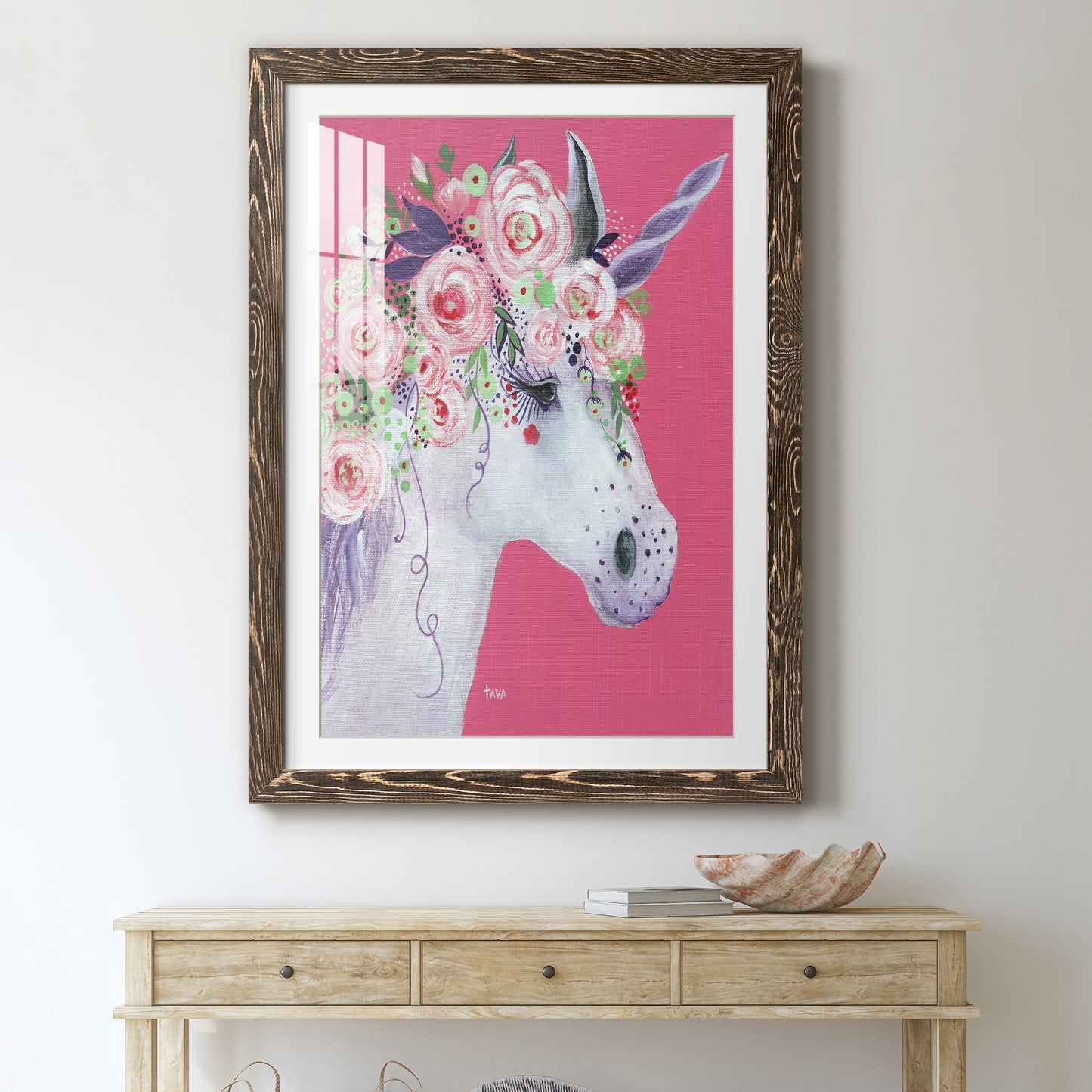 Unicorn II - Premium Framed Print - Distressed Barnwood Frame - Ready to Hang