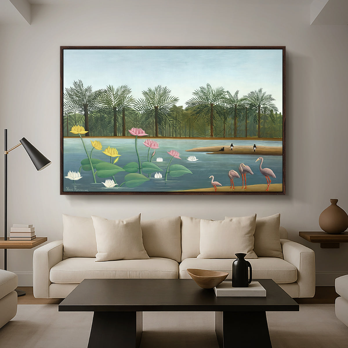 The Flamingoes (Les Flamants), 1907 - Floater Framed Canvas Print