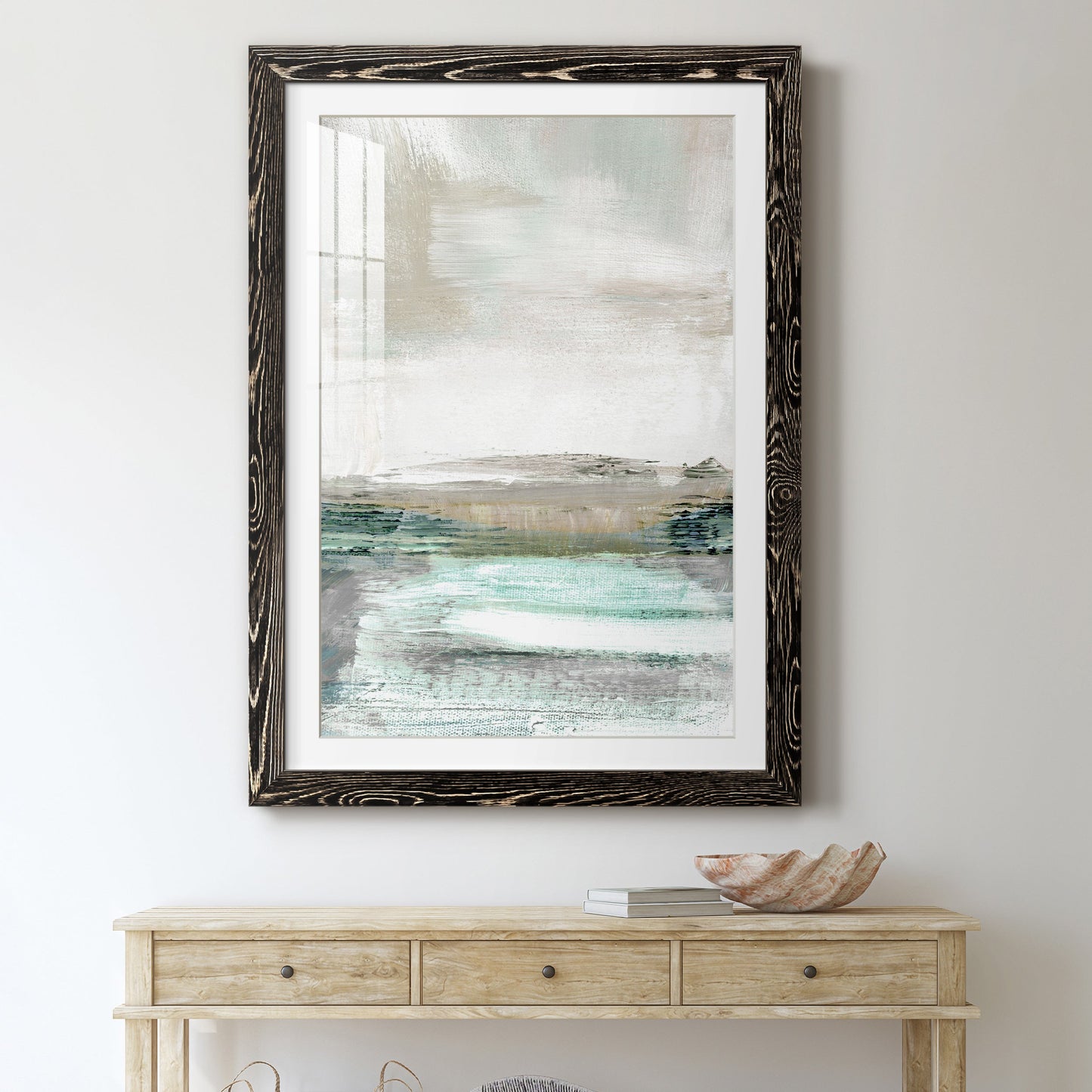 Summer Teal I - Premium Framed Print - Distressed Barnwood Frame - Ready to Hang