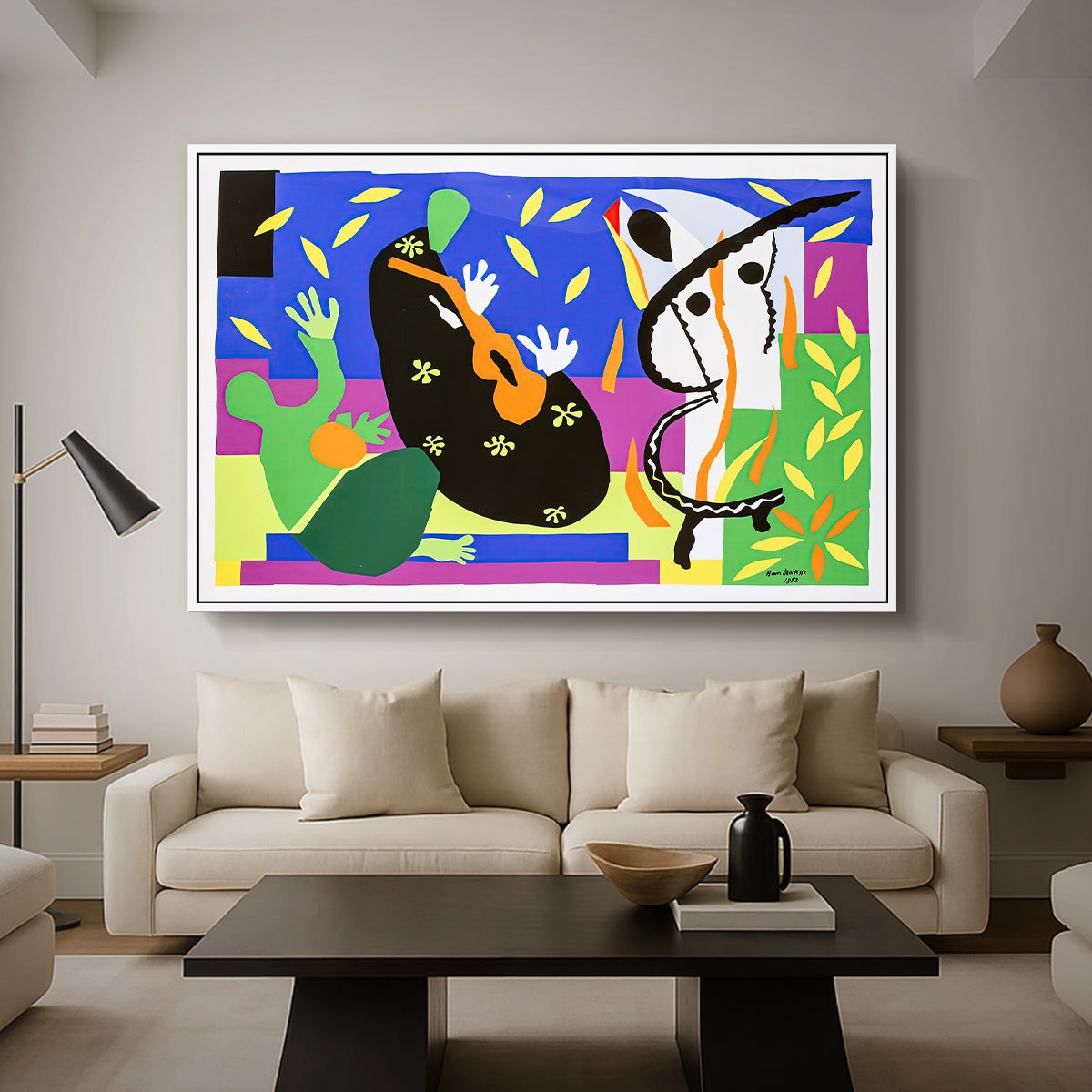The Sorrows of the King, 1952 - Floater Framed Canvas Print
