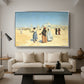 View from the Desert of Cairo with Citadel and Mamluk Tombs in the Background, c. 1889-1890 - Floater Framed Canvas Print