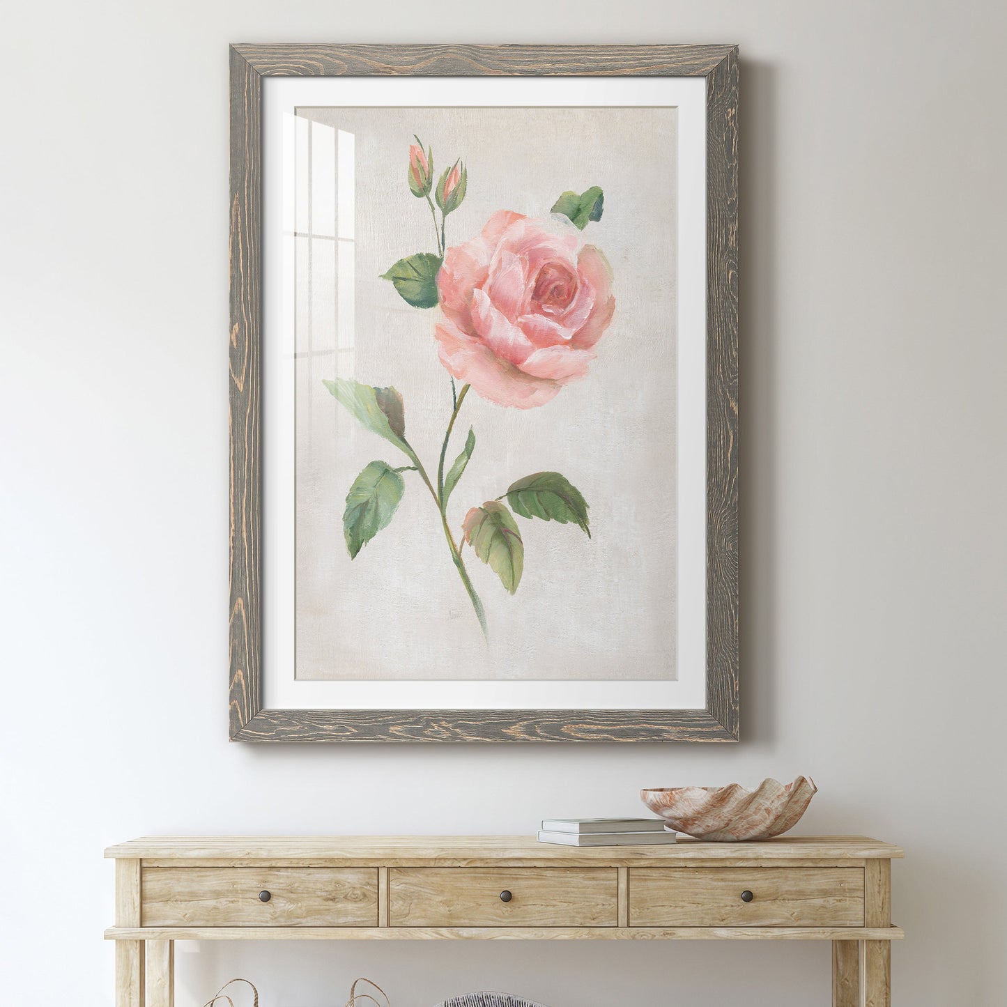 Grandiflora I - Premium Framed Print - Distressed Barnwood Frame - Ready to Hang