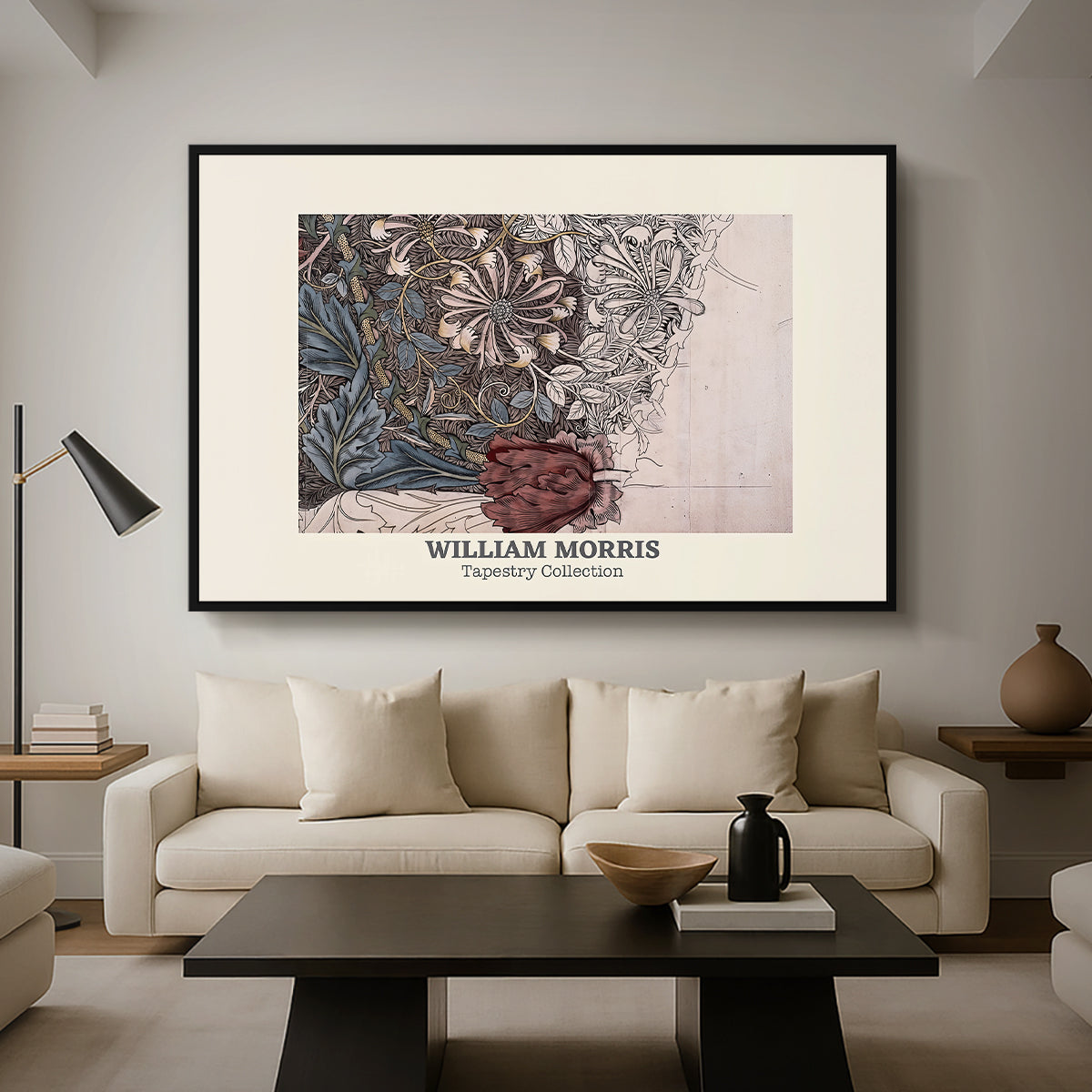 Honeysuckle (Tapestry Collection), 1874 - Floater Framed Canvas Print