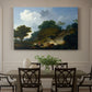 Canvas art print featuring shepherds tending flock of sheep in open pastoral landscape, showcased as a statement wall artwork