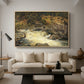 Waterfall in Hallingdal, 1848 - Floater Framed Canvas Print