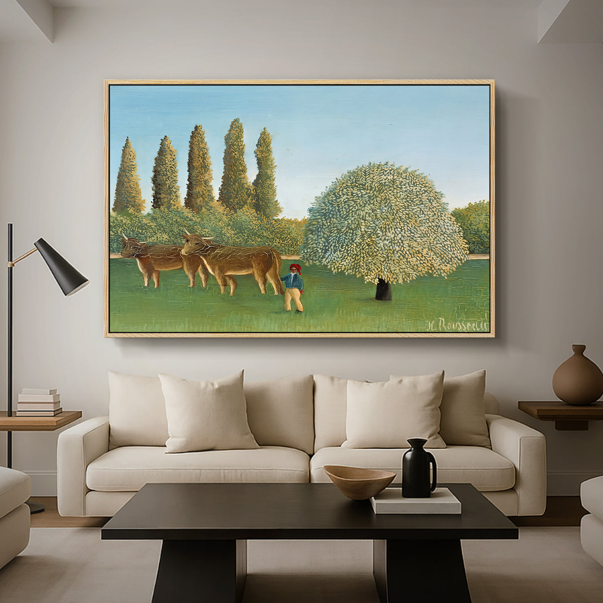 Meadlowland (The Pasture), 1910 - Floater Framed Canvas Print
