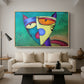 Celestial Cat - Floater Framed Canvas Print