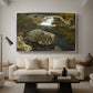 By the Mill Pond (En Mølledam), 1850 - Floater Framed Canvas Print