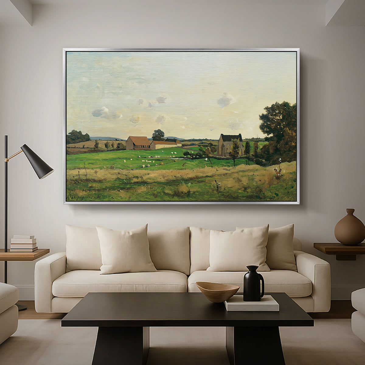 The Saulce Estate, 1869 - Floater Framed Canvas Print