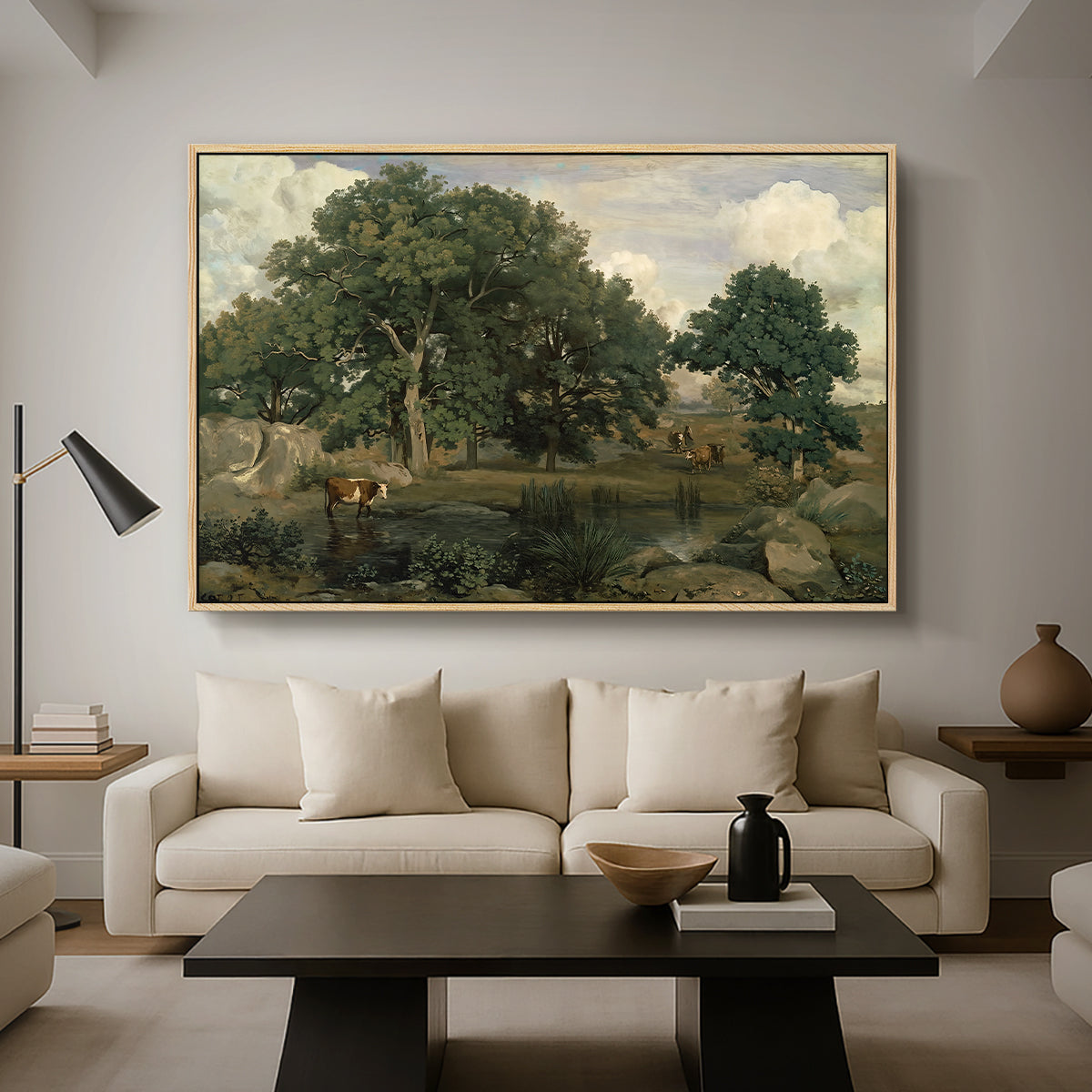 Forest of Fontainebleau, 1846 - Floater Framed Canvas Print