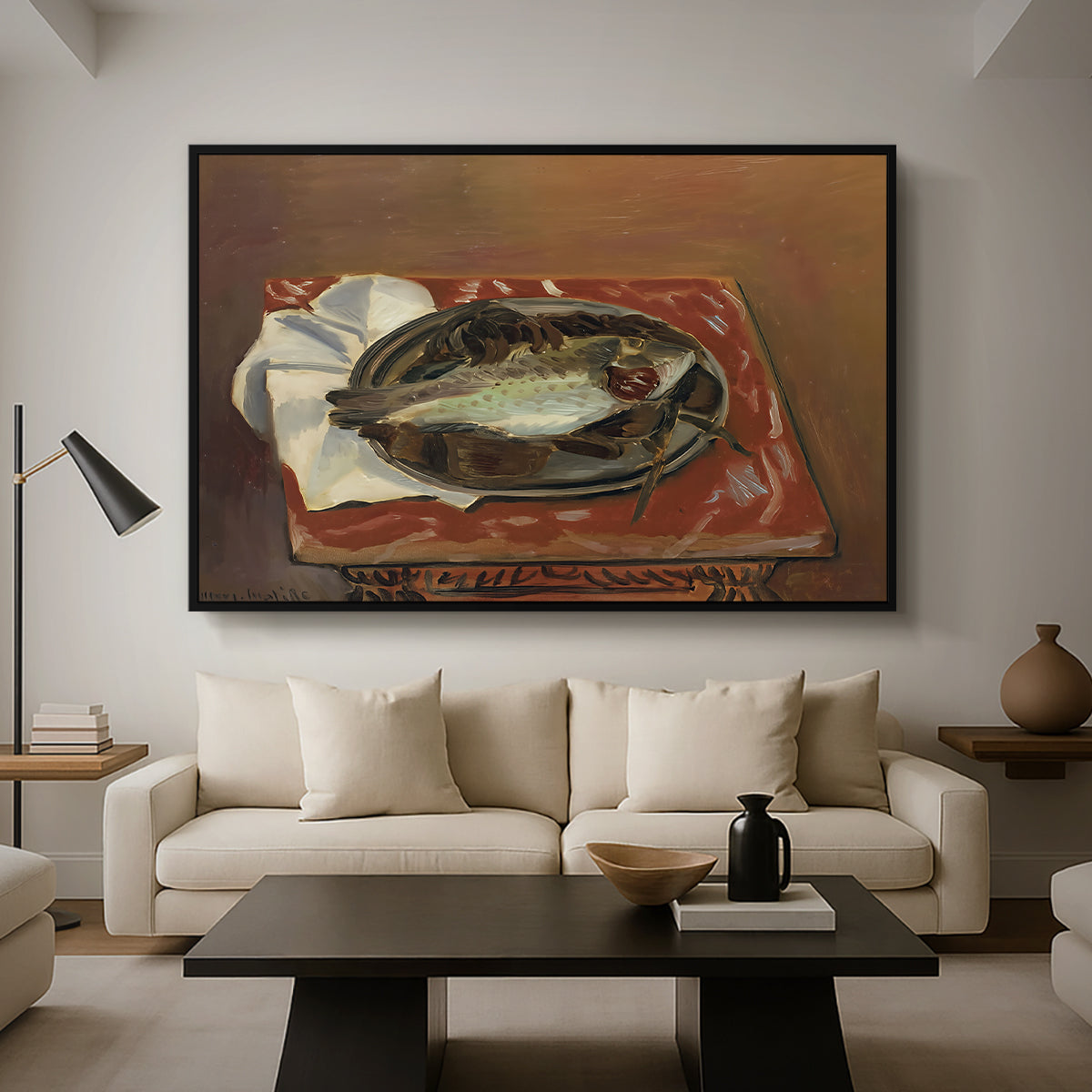 Still Life with Bream (Nature morte à la daurade), 1920 - Floater Framed Canvas Print