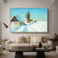 Shoveling Snow on a Beautiful Winter Day, c. 1898 - Floater Framed Canvas Print