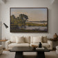 Landscape with a River, 1892 - Floater Framed Canvas Print