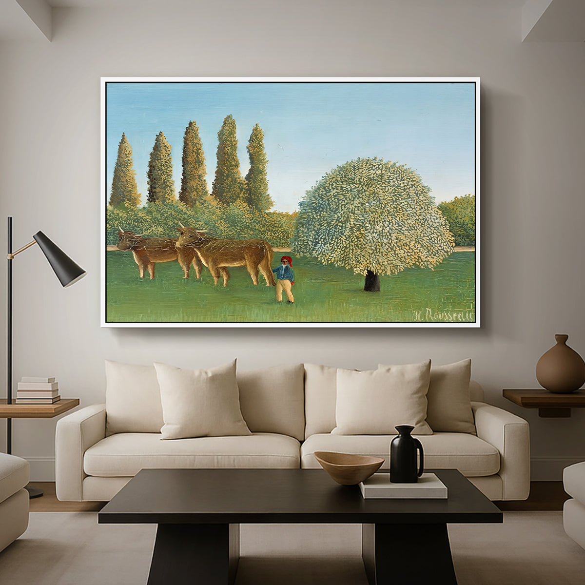 Meadlowland (The Pasture), 1910 - Floater Framed Canvas Print