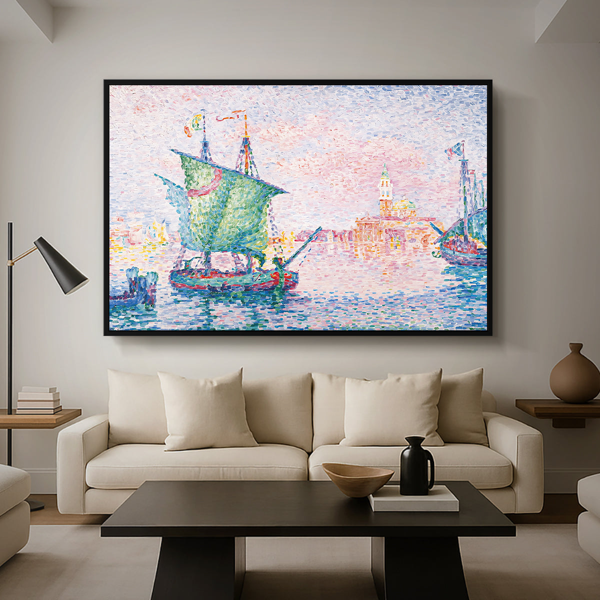 Venice, the Pink Cloud, 1909 - Floater Framed Canvas Print