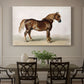 Canvas art print featuring a sturdy cart horse standing in profile against plain background, showcased as a statement wall artwork