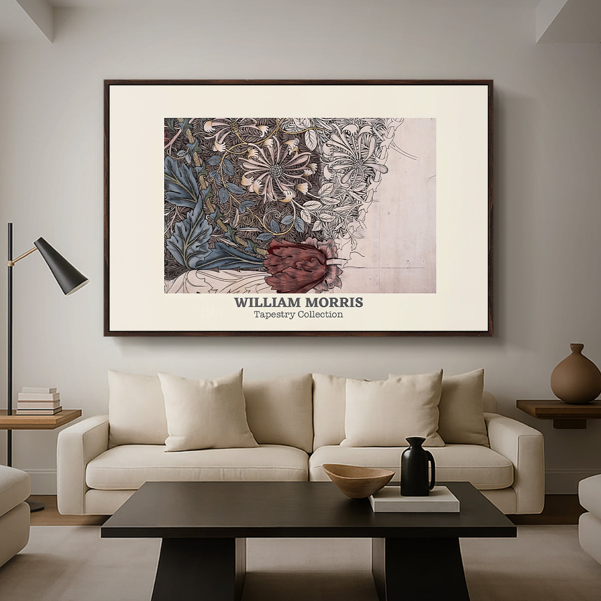 Honeysuckle (Tapestry Collection), 1874 - Floater Framed Canvas Print