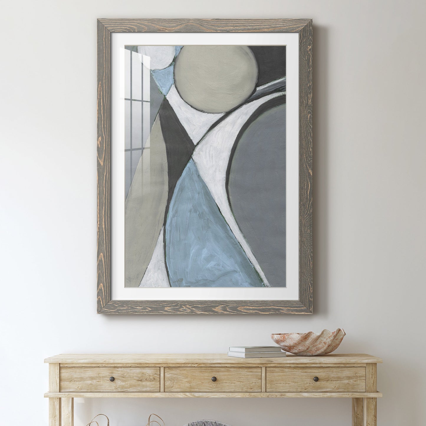 A Soft Jeweled Geometric II - Premium Framed Print - Distressed Barnwood Frame - Ready to Hang