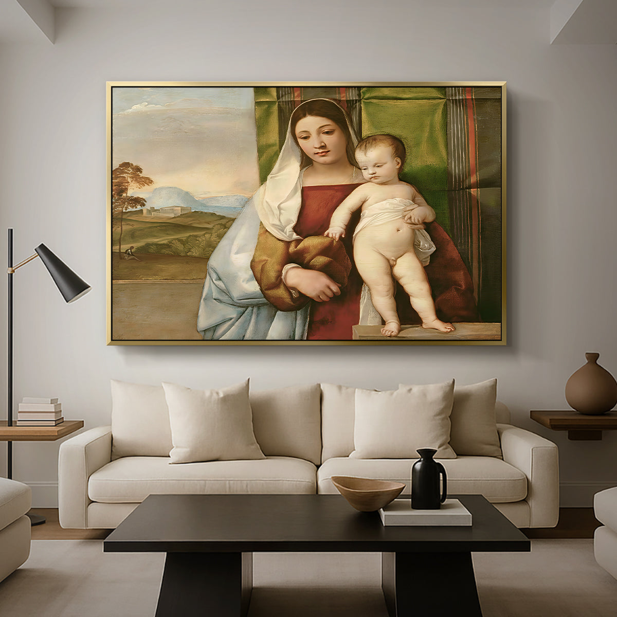 The Gypsy Madonna (La Zingarella), c. 1510-1511 - Floater Framed Canvas Print