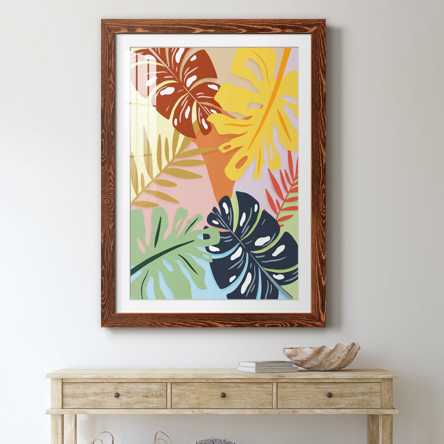 Tropical Foliage II - Premium Framed Print - Distressed Barnwood Frame - Ready to Hang