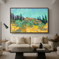Wooden Sheds Among the Olive Trees and Cypresses, 1889 - Floater Framed Canvas Print