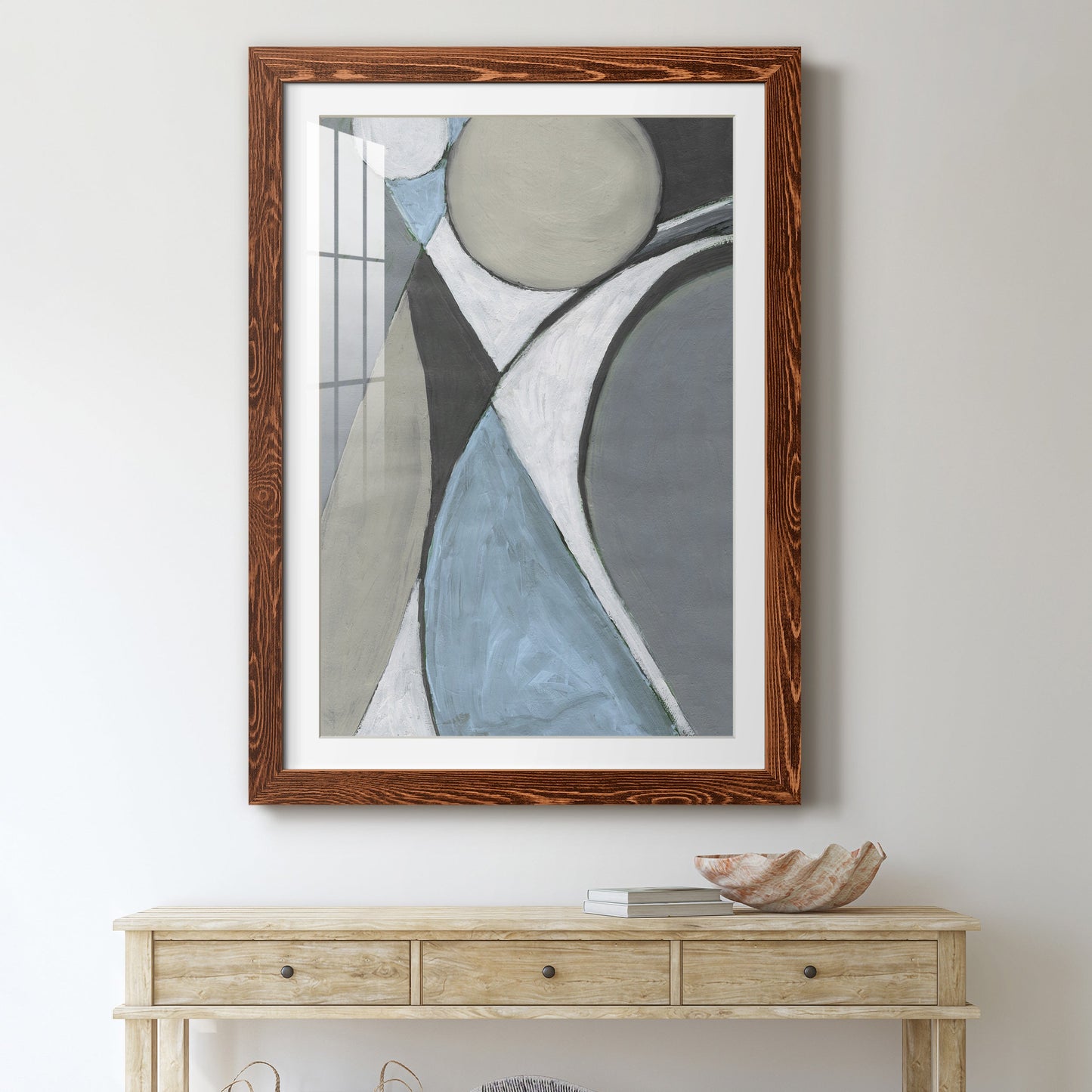 A Soft Jeweled Geometric II - Premium Framed Print - Distressed Barnwood Frame - Ready to Hang