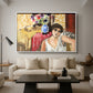 Woman Seated in an Armchair, c. 1920 - Floater Framed Canvas Print