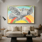 Flying Dove with Rainbow (Colombe volant à l'Arc-en-ciel), 1952 - Floater Framed Canvas Print