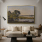 Landscape with a River, 1892 - Floater Framed Canvas Print