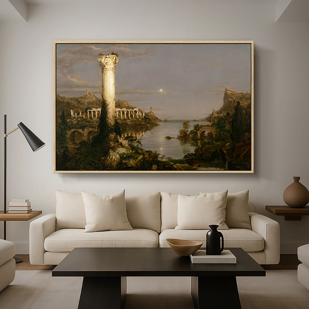 The Course of Empire: Desolation, 1836 - Floater Framed Canvas Print