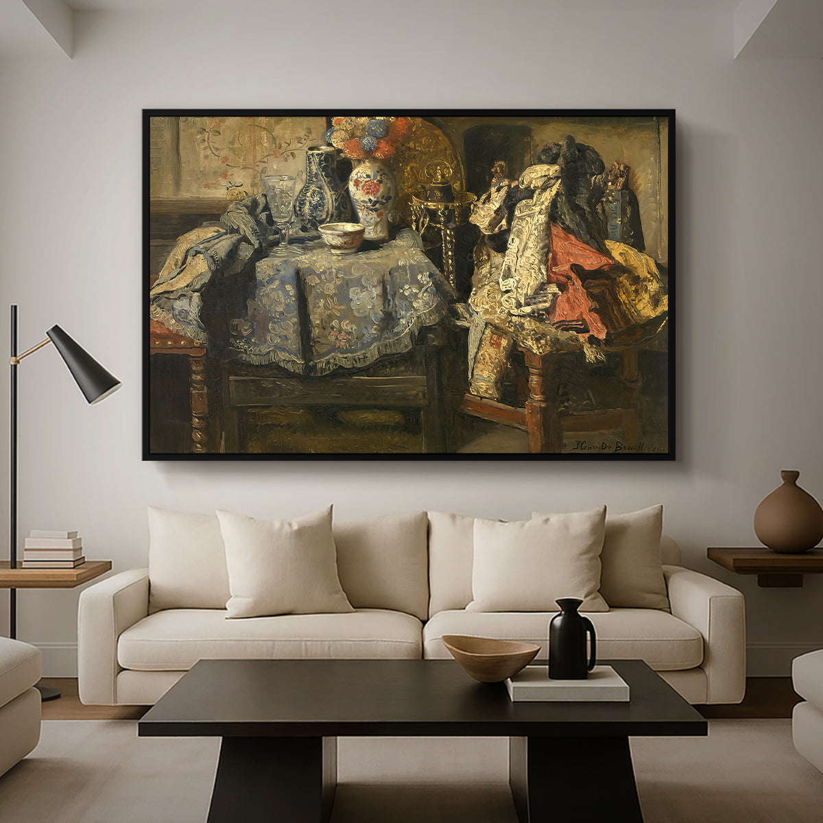 Still Life Requisites, 1885 - Floater Framed Canvas Print