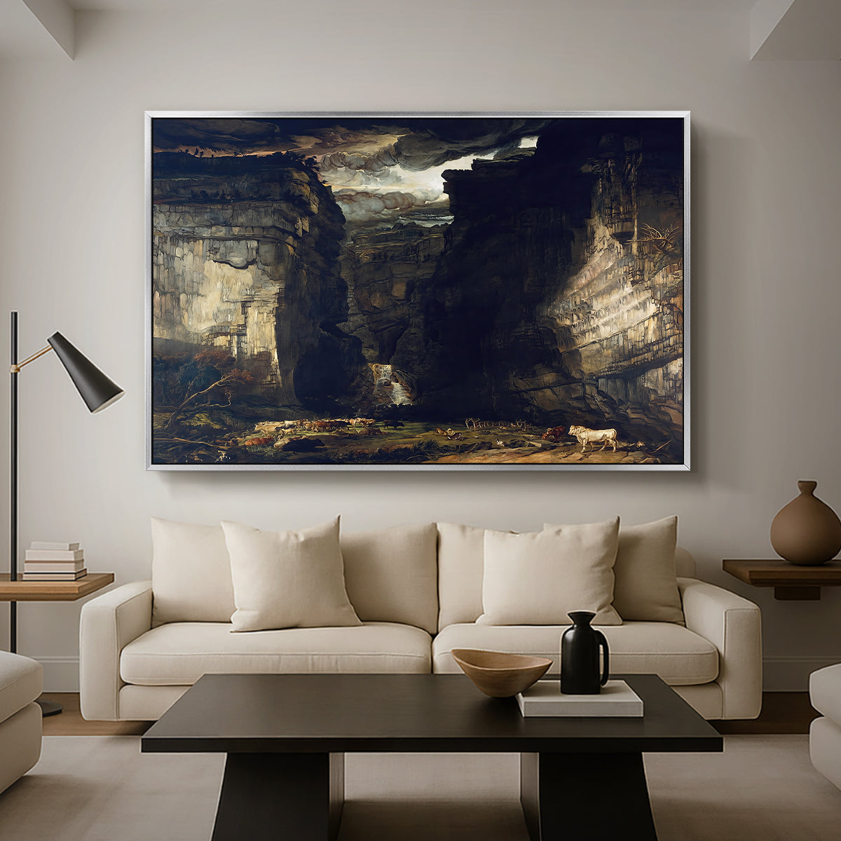 Gordale Scar, c. 1811-1813 - Floater Framed Canvas Print