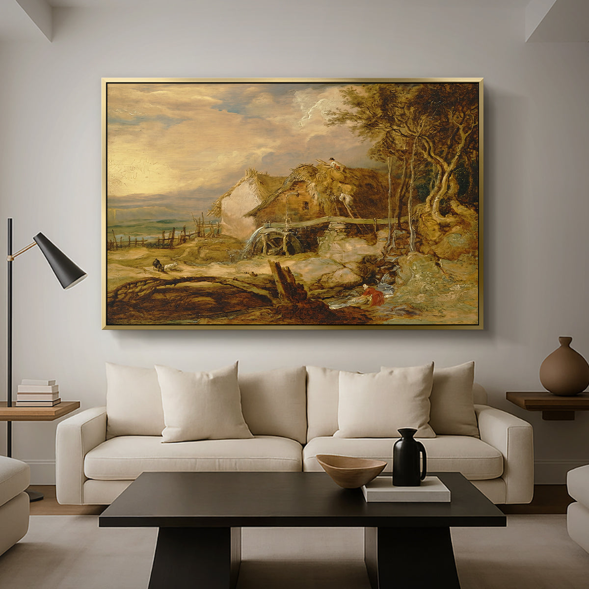 An Overshot Mill, c. 1802-1807 - Floater Framed Canvas Print