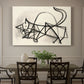Canvas art print featuring a simplified line drawing of cat using loose strokes, showcased as a statement wall artwork