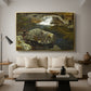 By the Mill Pond (En Mølledam), 1850 - Floater Framed Canvas Print