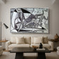 Goat's Skull, Bottle and Candle, 1952 - Floater Framed Canvas Print
