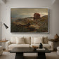 A Fisherman's Home, Lillesand, 1858 - Floater Framed Canvas Print