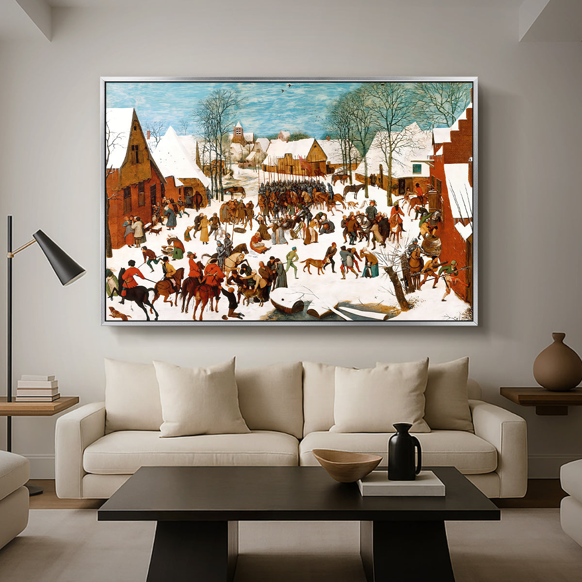 Massacre of the Innocents, c. 1565-1567 - Floater Framed Canvas Print