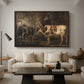 Portraits of Two Extraordinary Oxen, Property of the Earl of Powis, 1814 - Floater Framed Canvas Print