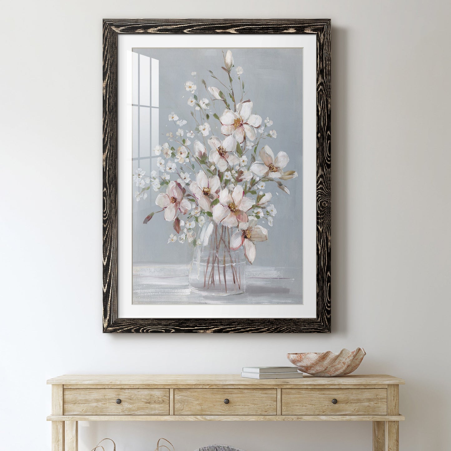 Magnolia Romance - Premium Framed Print - Distressed Barnwood Frame - Ready to Hang