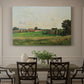 Canvas art print featuring an estate building surrounded by trees and open pastoral landscape, showcased as a statement wall artwork