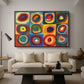 Color Study: Squares with Concentric Circles, 1913 - Floater Framed Canvas Print